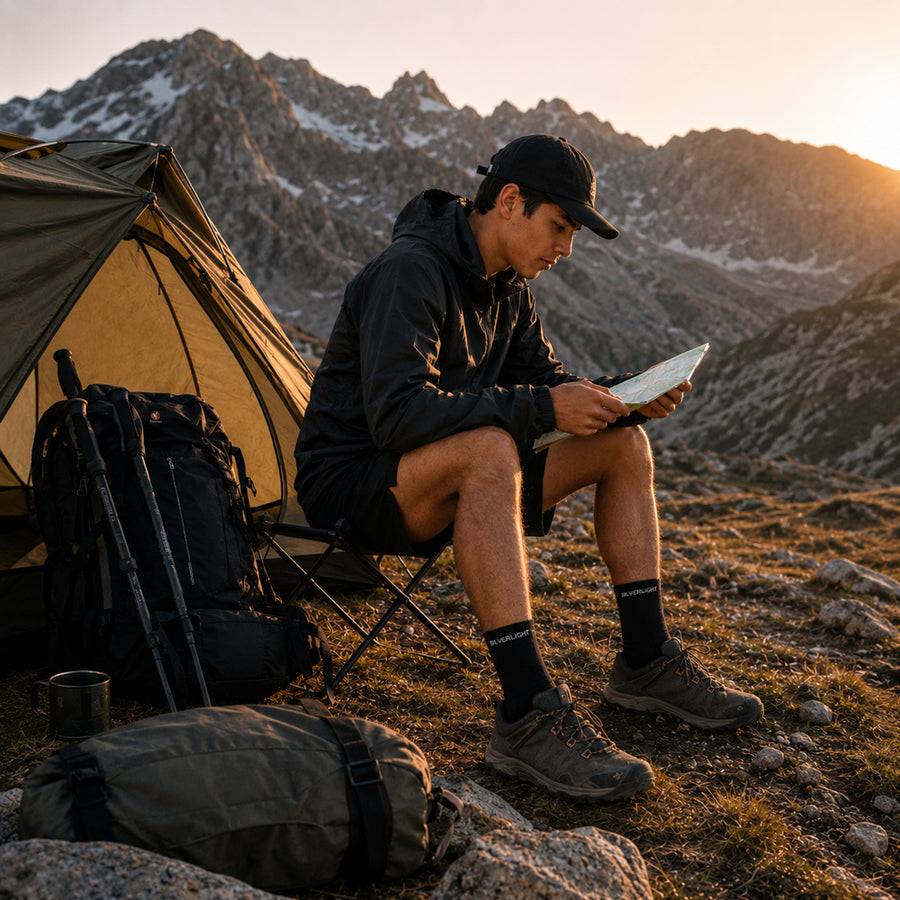 Silverlight hiking socks designed to help prevent blisters