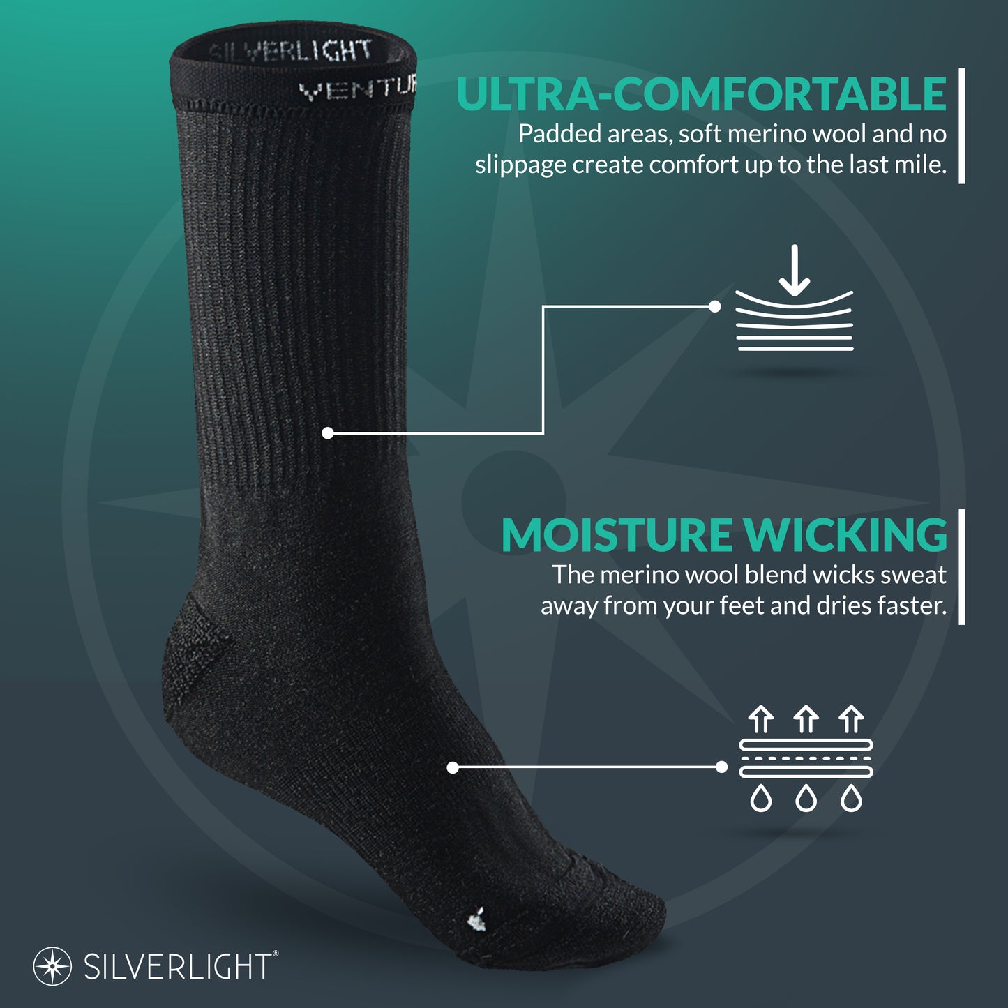 Silverlight Socks (Medium Crew)