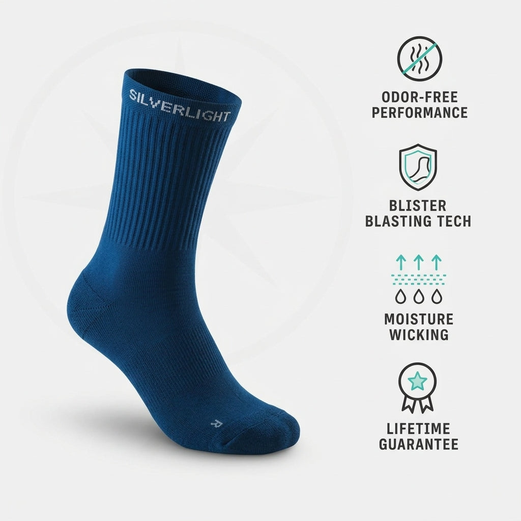 Silverlight Crew Socks