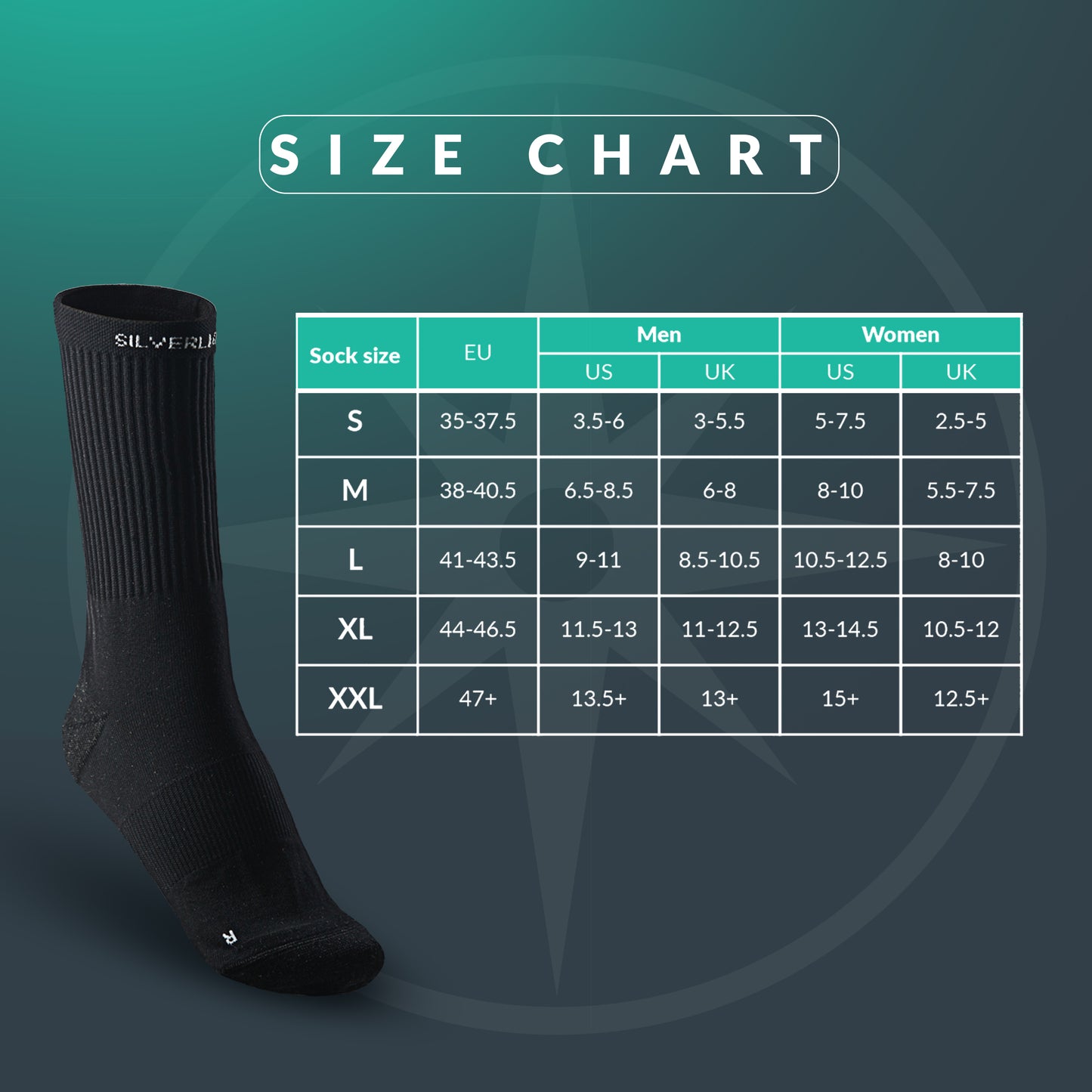 Silverlight Socks (Medium Crew)